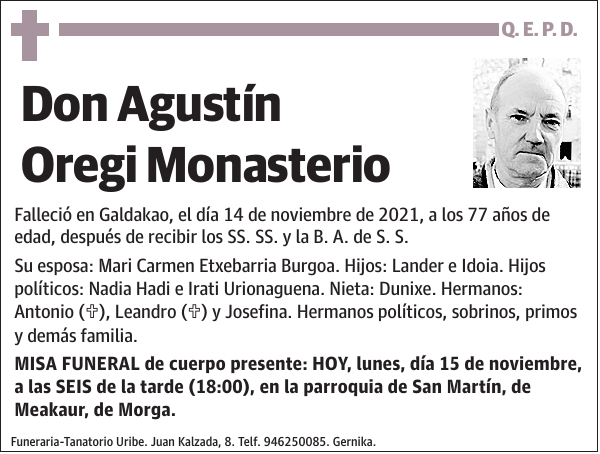 Agustín Oregi Monasterio