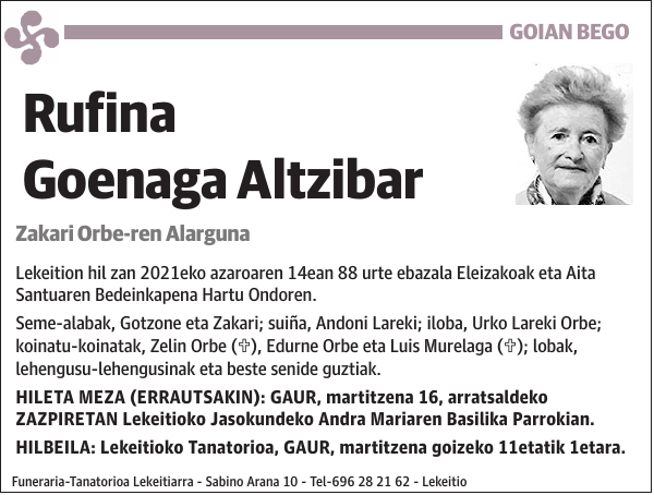 Rufina Goenaga Altzibar