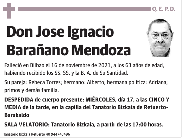 Jose Ignacio Barañano Mendoza