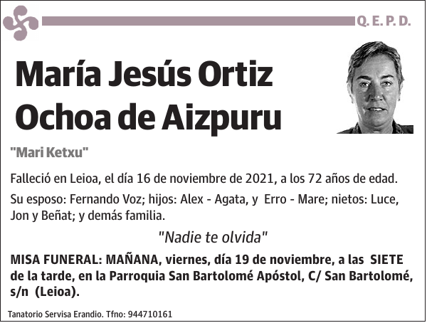 María Jesús Ortiz Ochoa de Aizpuru