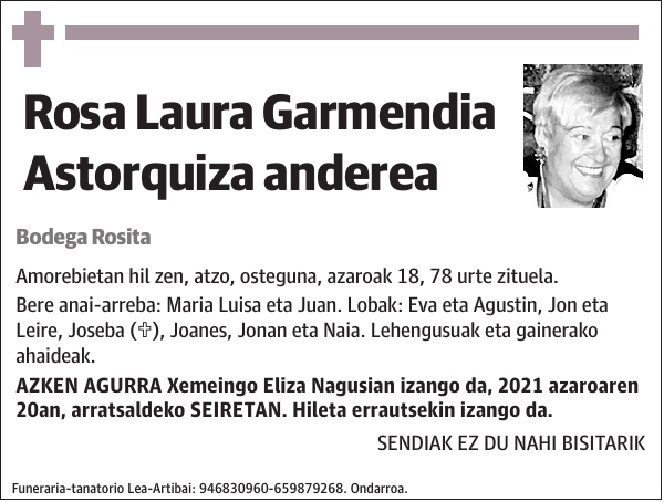 Rosa Laura Garmendia Astorquiza