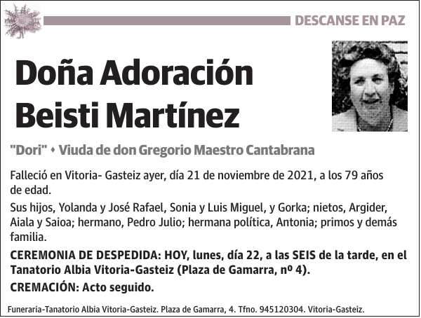 Adoración Beisti Martínez