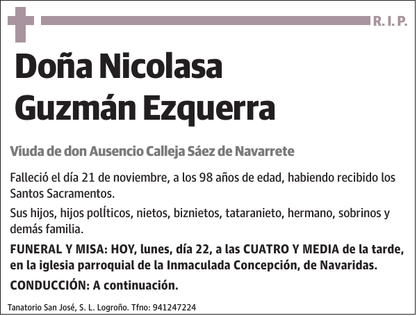 Nicolasa Guzmán Ezquerra