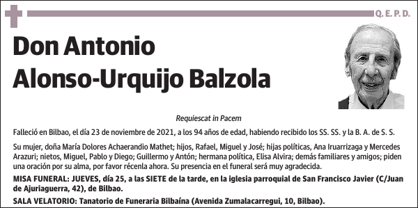 Antonio Alonso-Urquijo Balzola