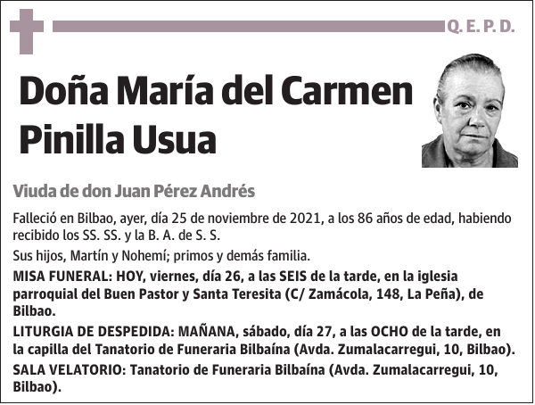 María del Carmen Pinilla Usua