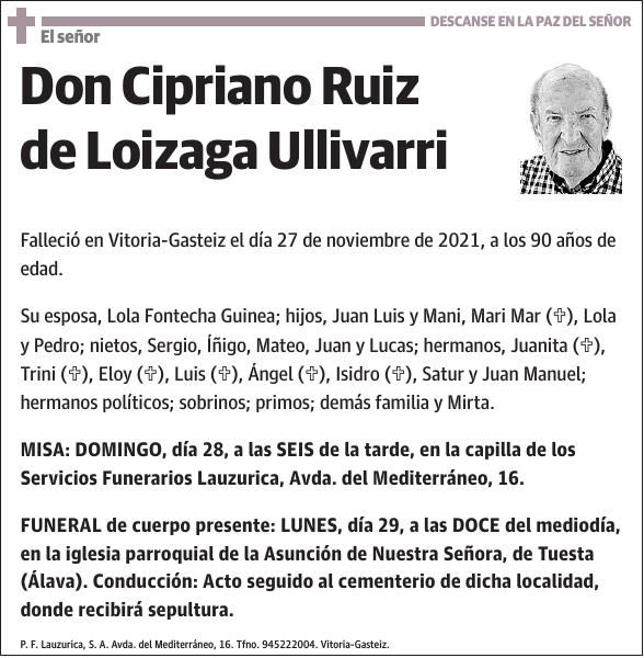 Cipriano Ruiz de Loizaga Ullivarri