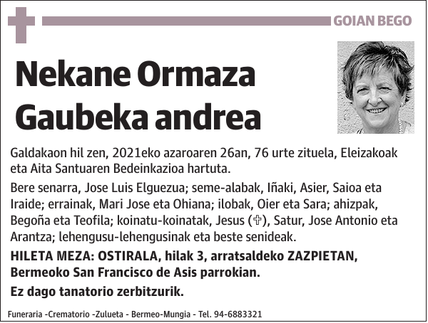 Nekane Ormaza Gaubeka