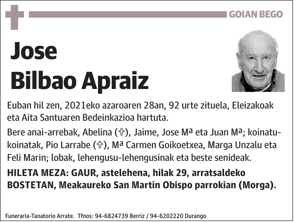 Jose Bilbao Apraiz Euban