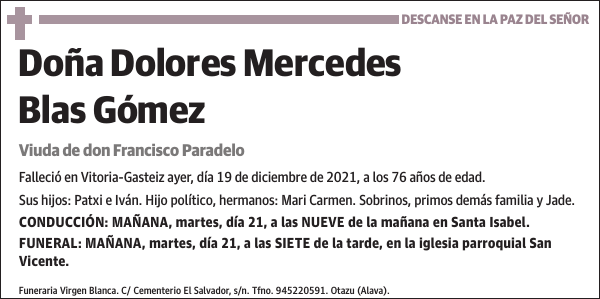 Dolores Mercedes Blas Gómez