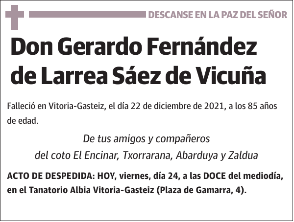 Gerardo Fernández de Larrea Sáez de Vicuña