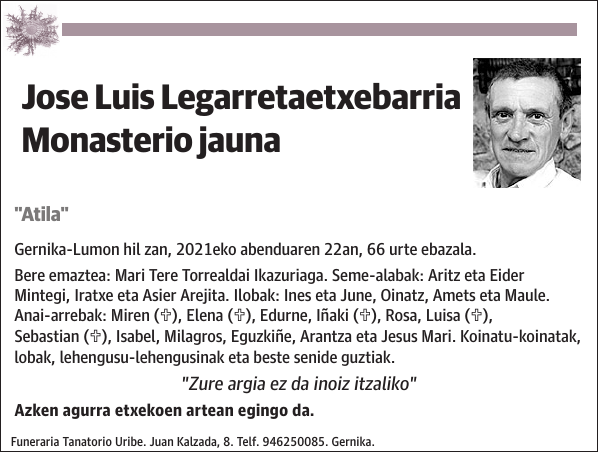 Jose Luis Legarretaetxebarria Monasterio