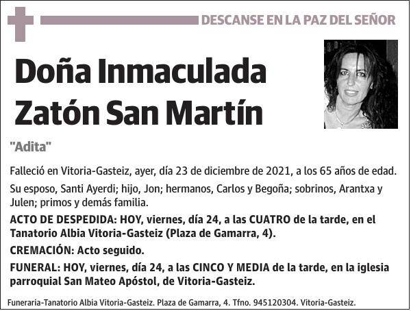 Inmaculada Zatón San Martín