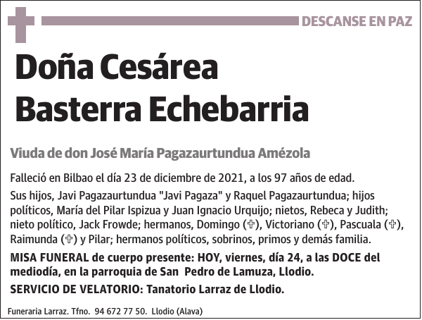 Cesárea Basterra Echebarria