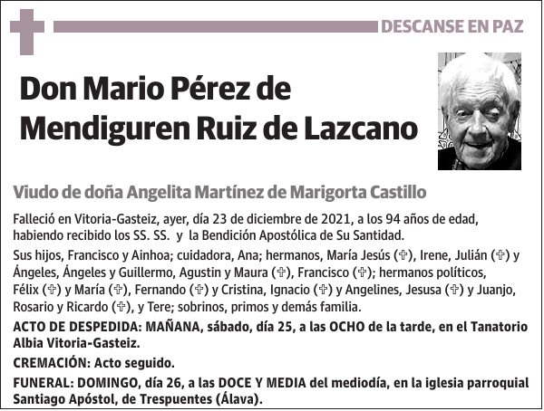 Mario Pérez de Mendiguren Ruiz de Lazcano