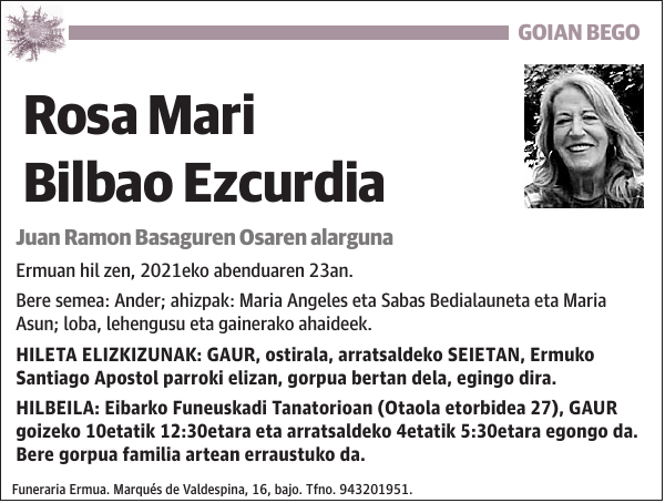 Rosa Mari Bilbao Ezcurdia