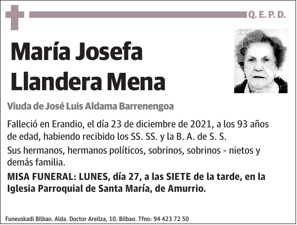 María Josefa Llandera Mena