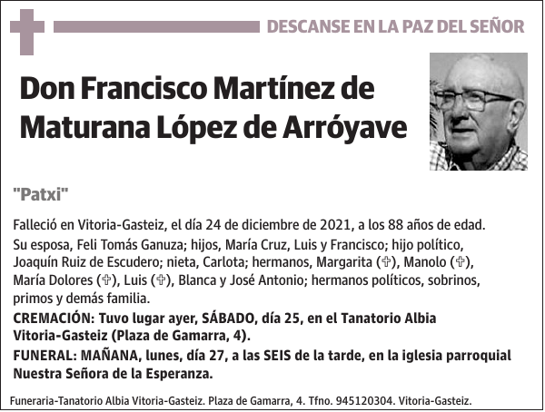 Francisco Martínez de Maturana López de Arróyave