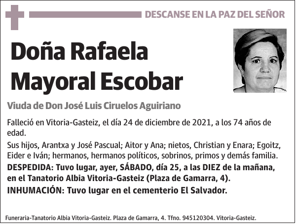 Rafaela Mayoral Escobar