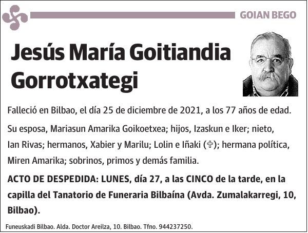 Jesús María Goitiandia Gorrotxategi