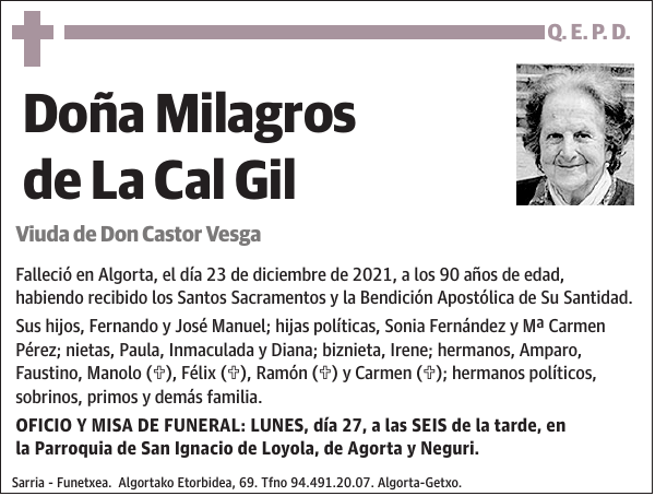 Milagros de La Cal Gil