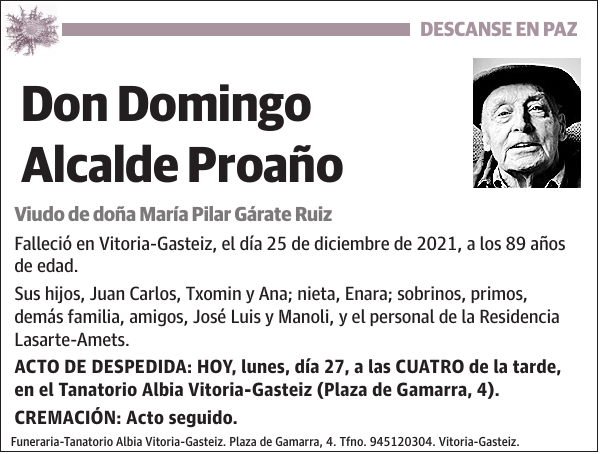 Domingo Alcalde Proaño