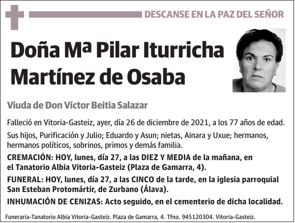 Mª Pilar Iturricha Martínez de Osaba