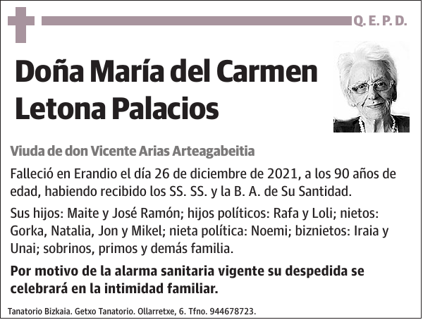 María del Carmen Letona Palacios