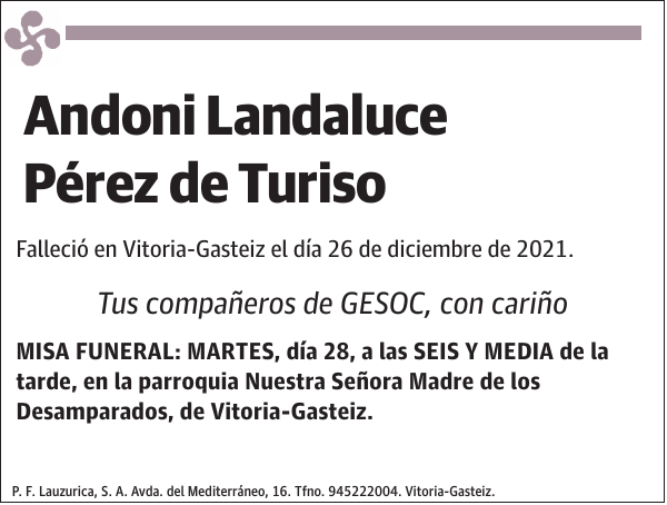 Andoni Landaluce Pérez de Turiso