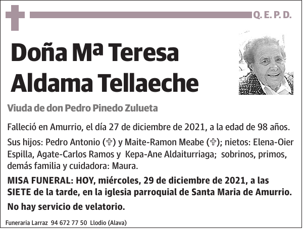 Mª Teresa Aldama Tellaeche