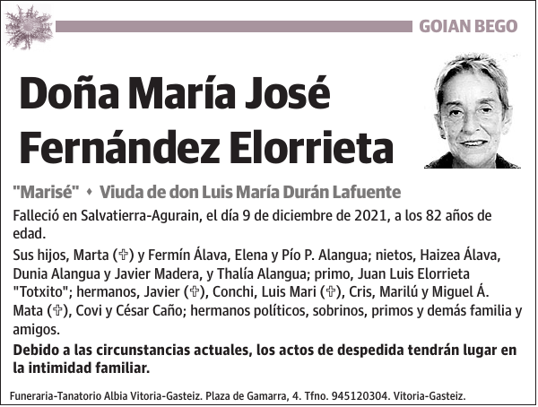 María José Fernández Elorrieta 'Marisé'