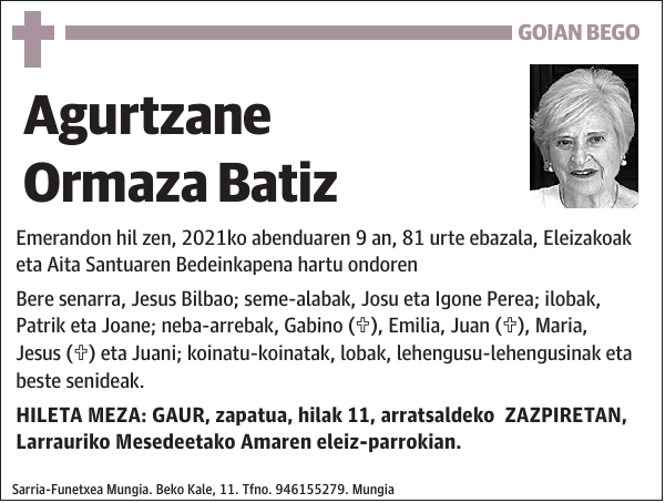 Agurtzane Ormaza Batiz