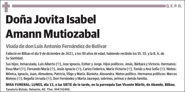 Jovita Isabel Amann Mutiozabal