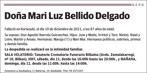 Mari Luz Bellido Delgado