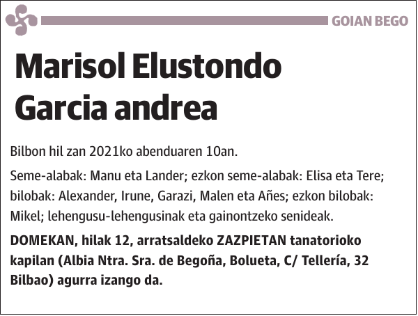 Marisol Elustondo Garcia