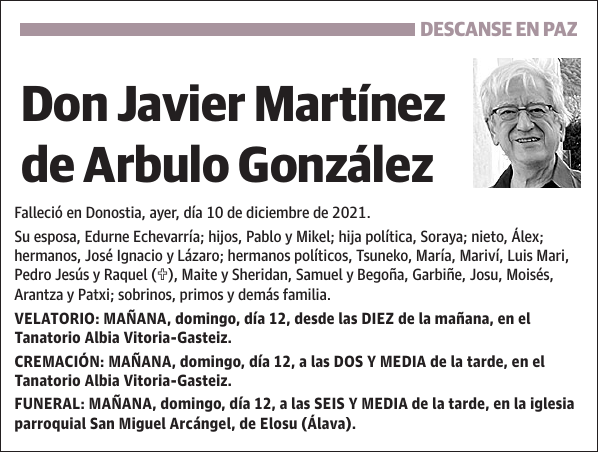 Javier Martínez de Arbulo González