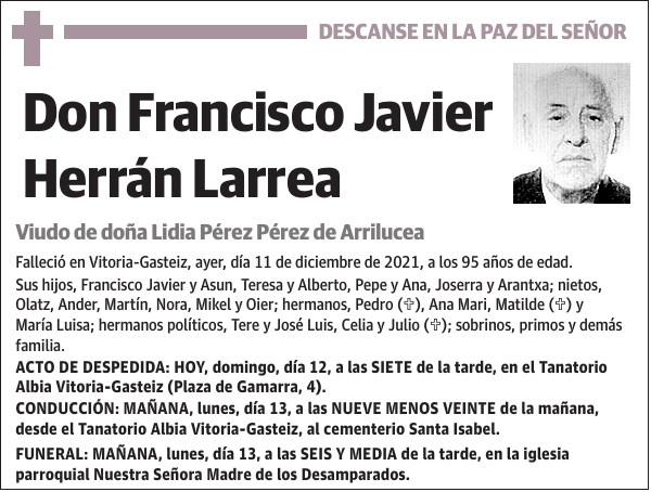 Francisco Javier Herrán Larrea