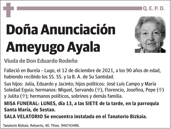 Anunciación Ameyugo Ayala