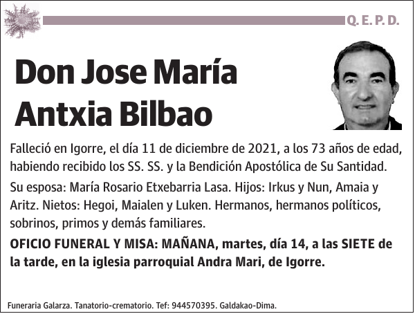 Jose María Antxia Bilbao