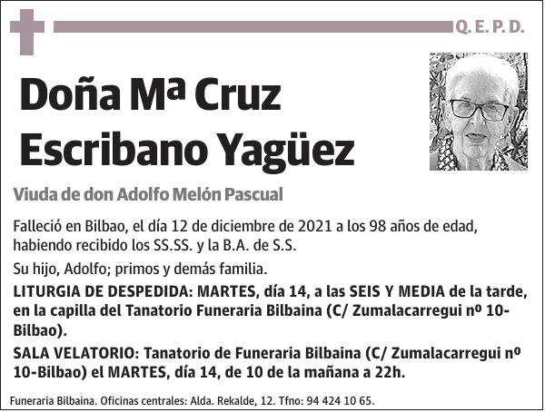 Mª Cruz Escribano Yagüez