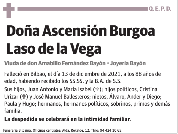 Ascensión Burgoa Laso de la Vega