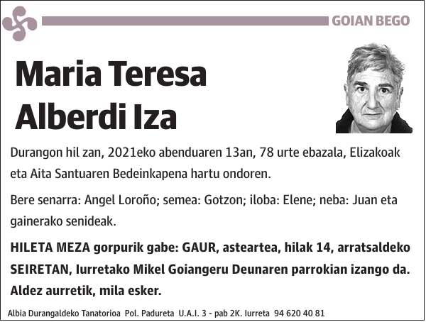 Maria Teresa Alberdi Iza