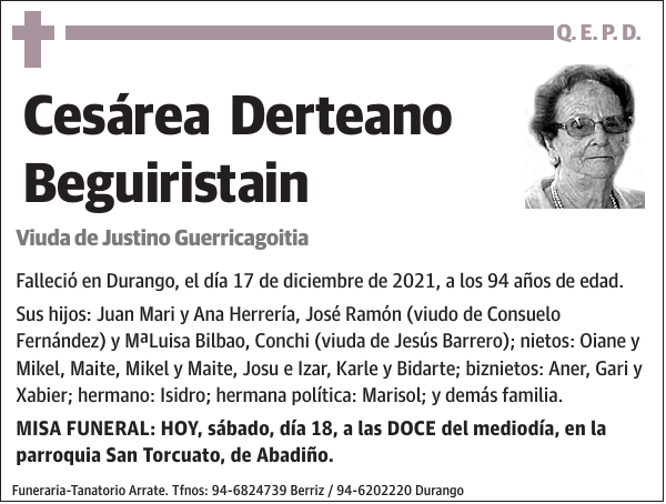 Cesárea Derteano Beguiristain