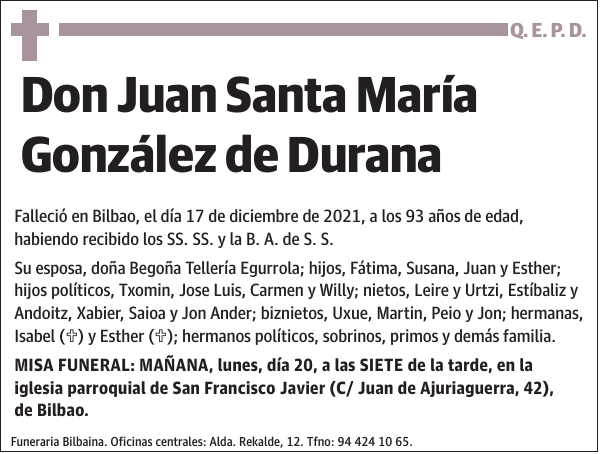 Juan Santa María González de Durana