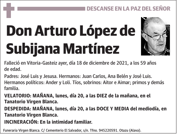 Arturo López de Subijana Martínez