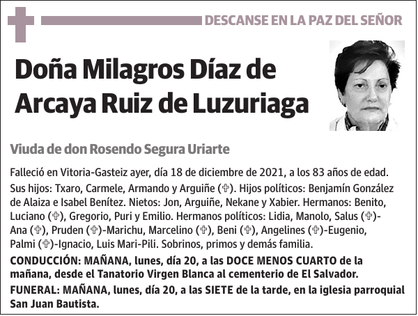 Milagros Díaz de Arcaya Ruiz de Luzuriaga