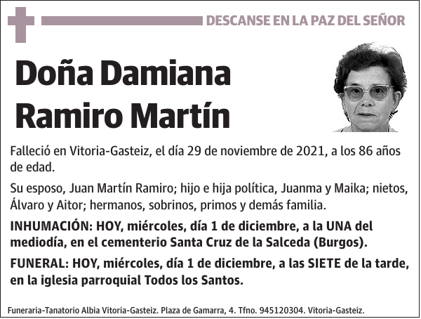 Damiana Ramiro Martín