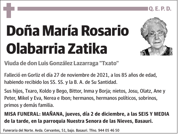 María Rosario Olabarria Zatika