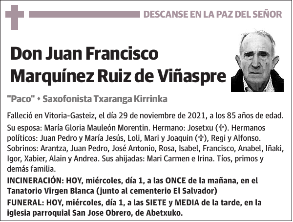 Juan Francisco Marquínez Ruiz de Viñaspre