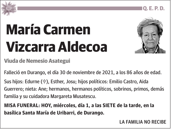 María Carmen Vizcarra Aldecoa