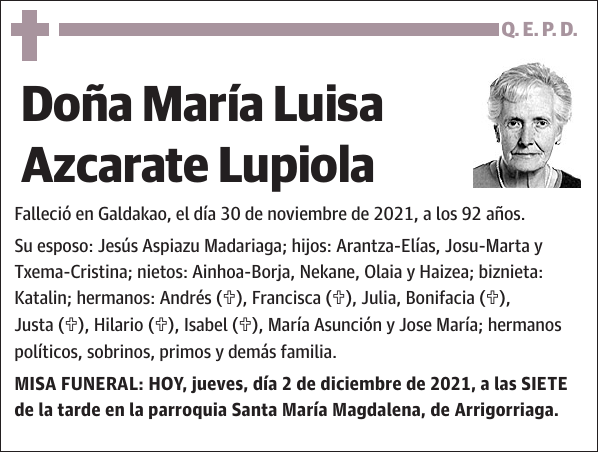 María Luisa Azcarate Lupiola